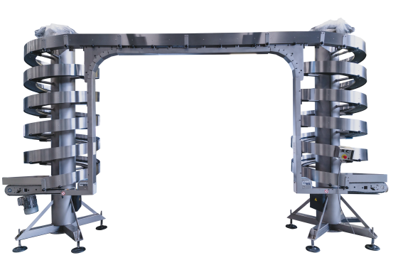 All-purpose spiral conveyor for medium to large products